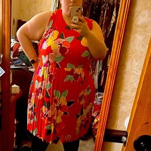 Maurice’s 24/7 3X Floral Sleeveless Dress - Multicolor